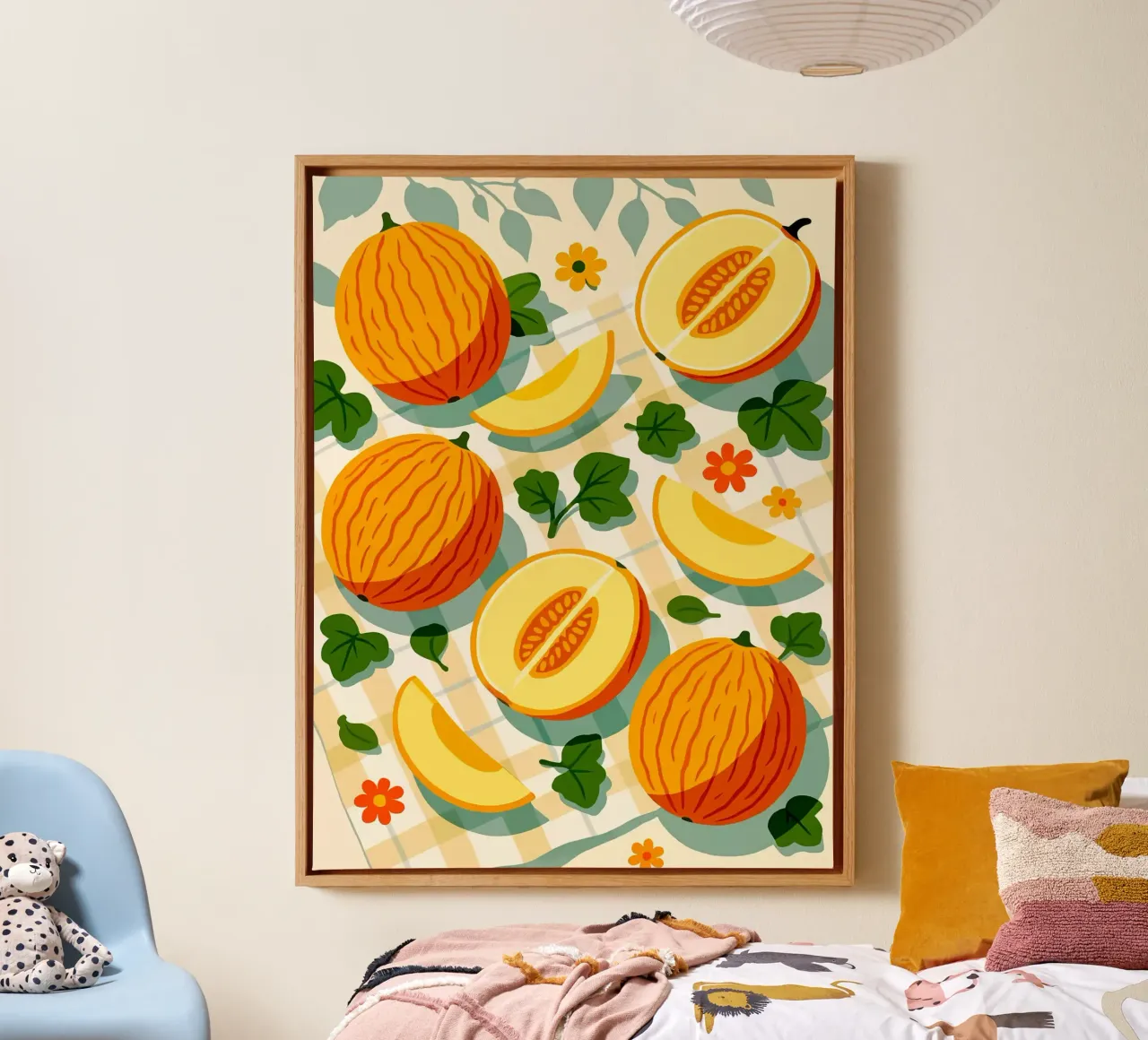 Casaba Melon – A Stylized Tablescape canvas with Floater frame by Sven B Strauss