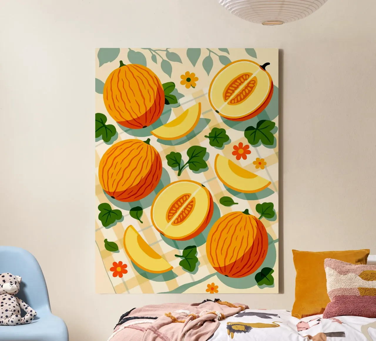 Casaba Melon – A Stylized Tablescape canvas with Floater frame by Sven B Strauss