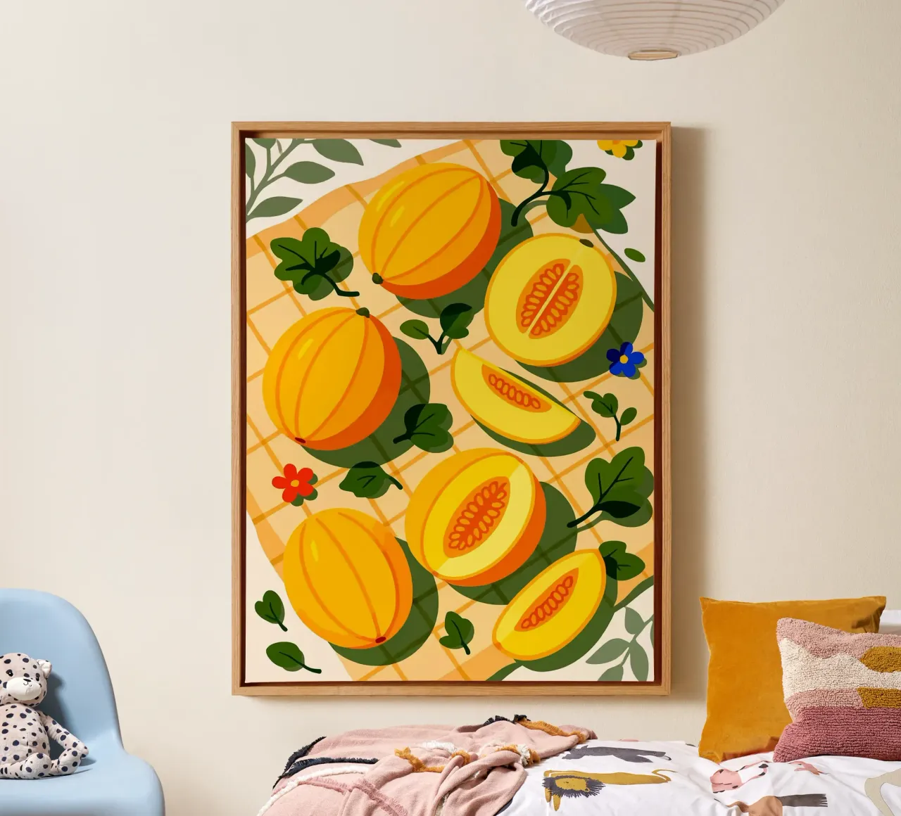 Canary Melon – A Stylized Tablescape canvas with Floater frame by Sven B Strauss