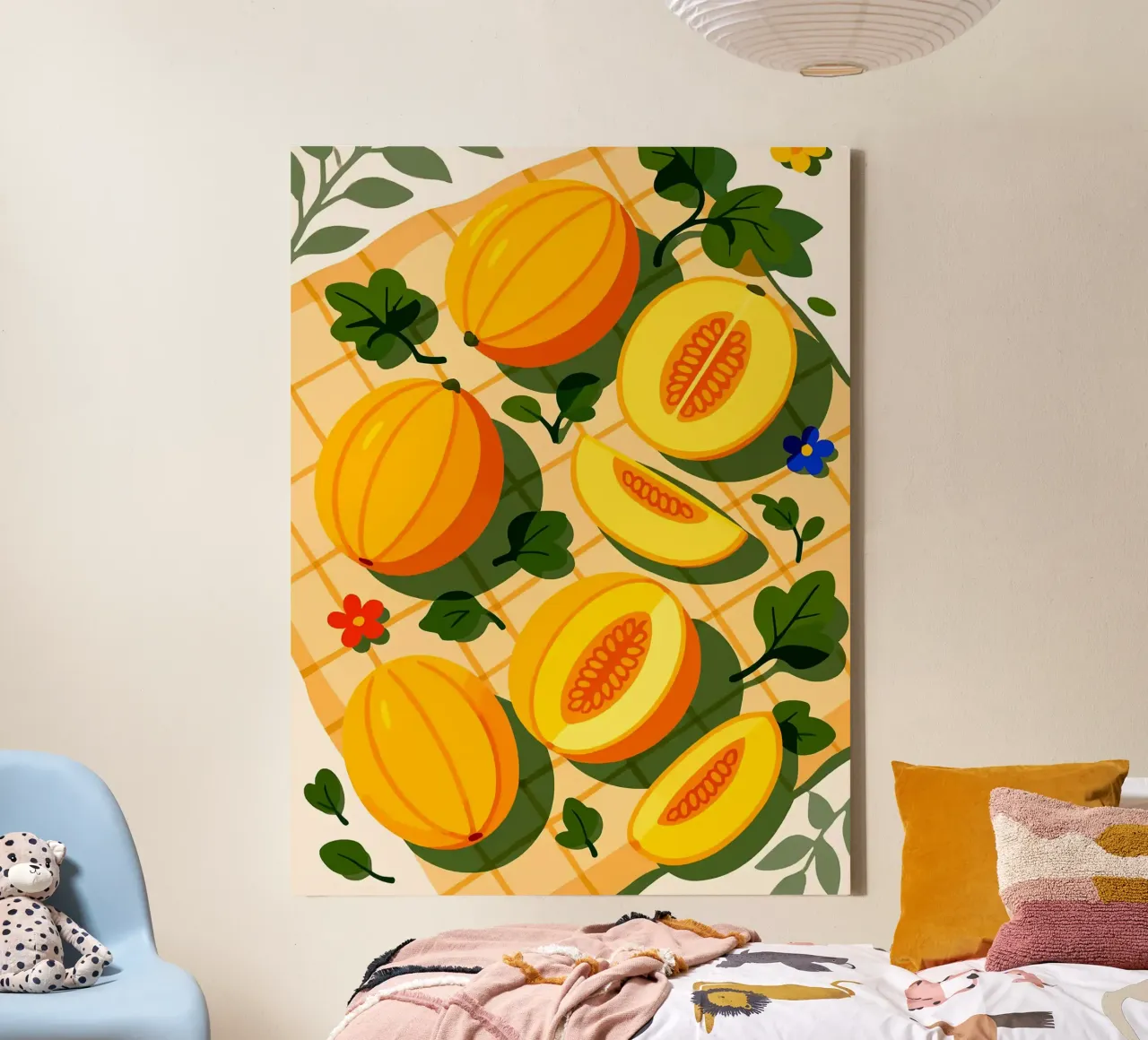 Canary Melon – A Stylized Tablescape canvas with Floater frame by Sven B Strauss