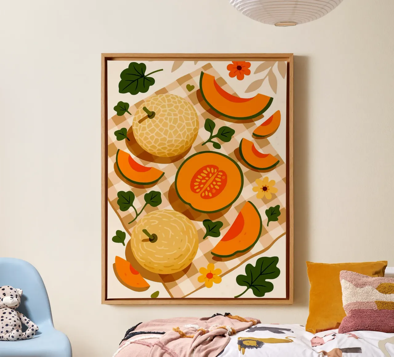 Cantalupo - Una tavola stilizzata tela con Cornice a cassetta da Sven B Strauss