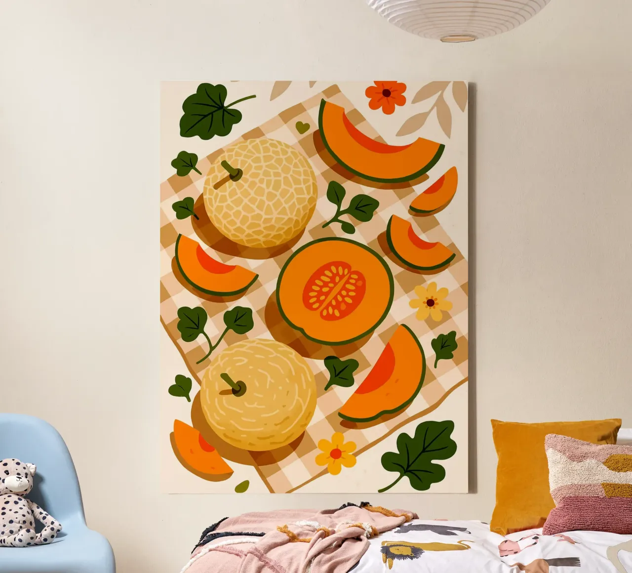 Cantalupo - Una tavola stilizzata tela con Cornice a cassetta da Sven B Strauss