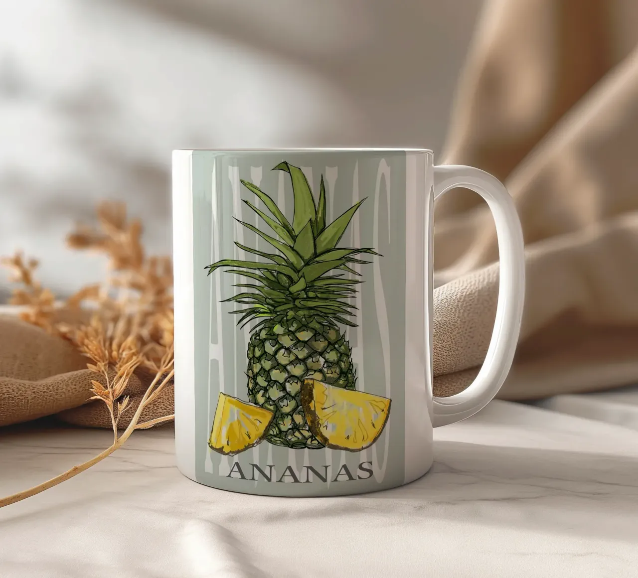 Ananas tazza in ceramica da Sven B Strauss