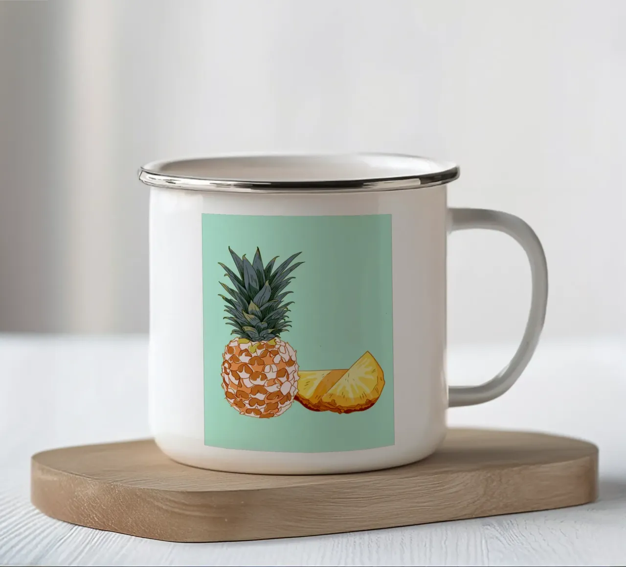 Cibo a base di frutta Ananas tazza in smalto da Sven B Strauss