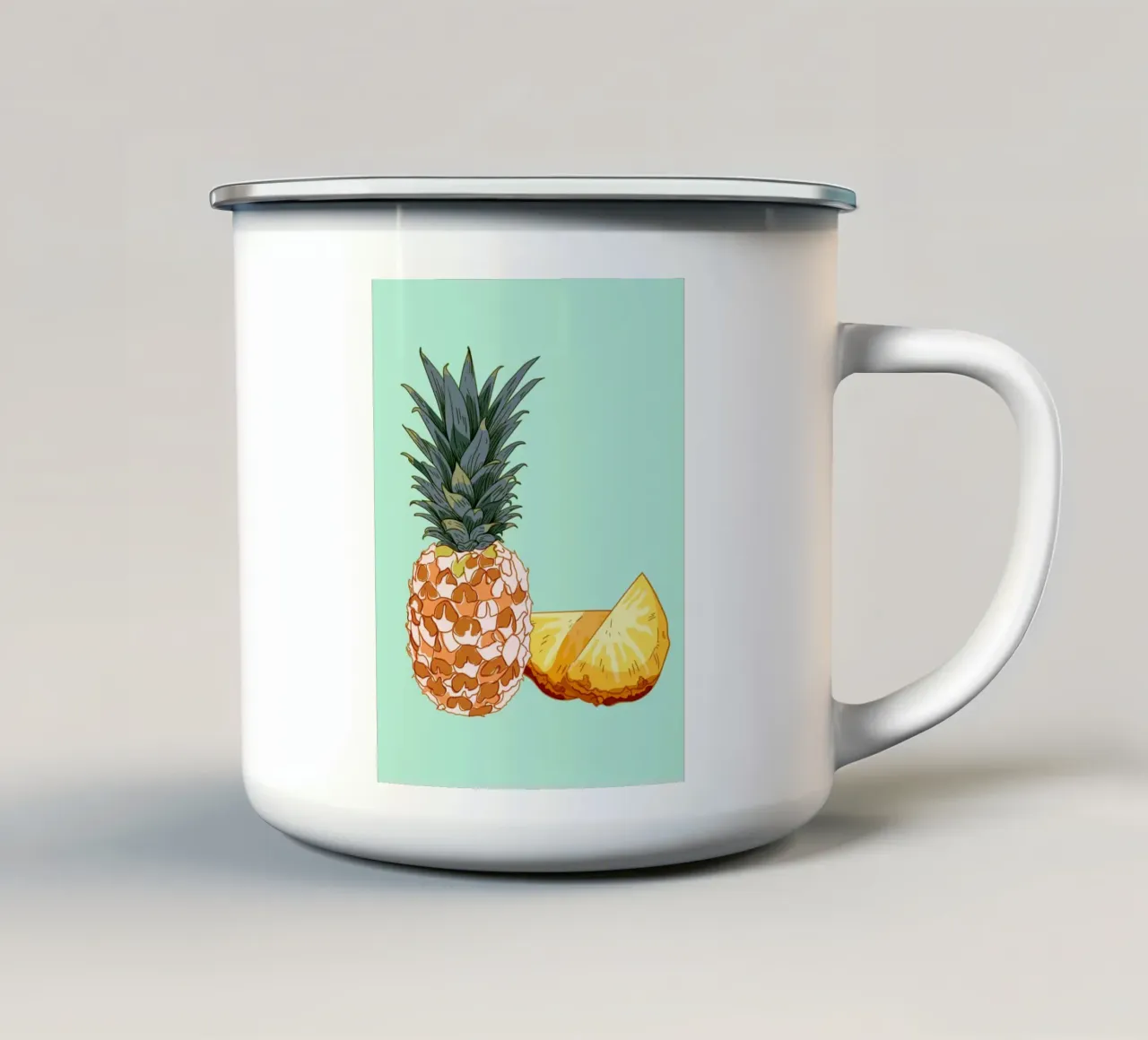 Cibo a base di frutta Ananas tazza in smalto da Sven B Strauss