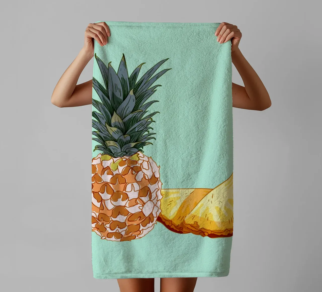 Cibo a base di frutta Ananas asciugamano da bagno da Sven B Strauss