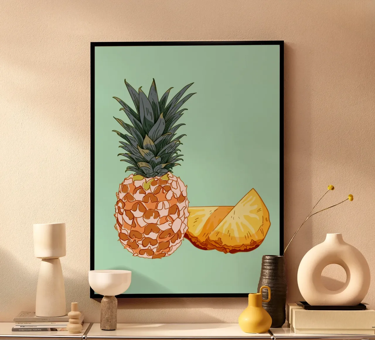 Cibo a base di frutta Ananas poster da Sven B Strauss