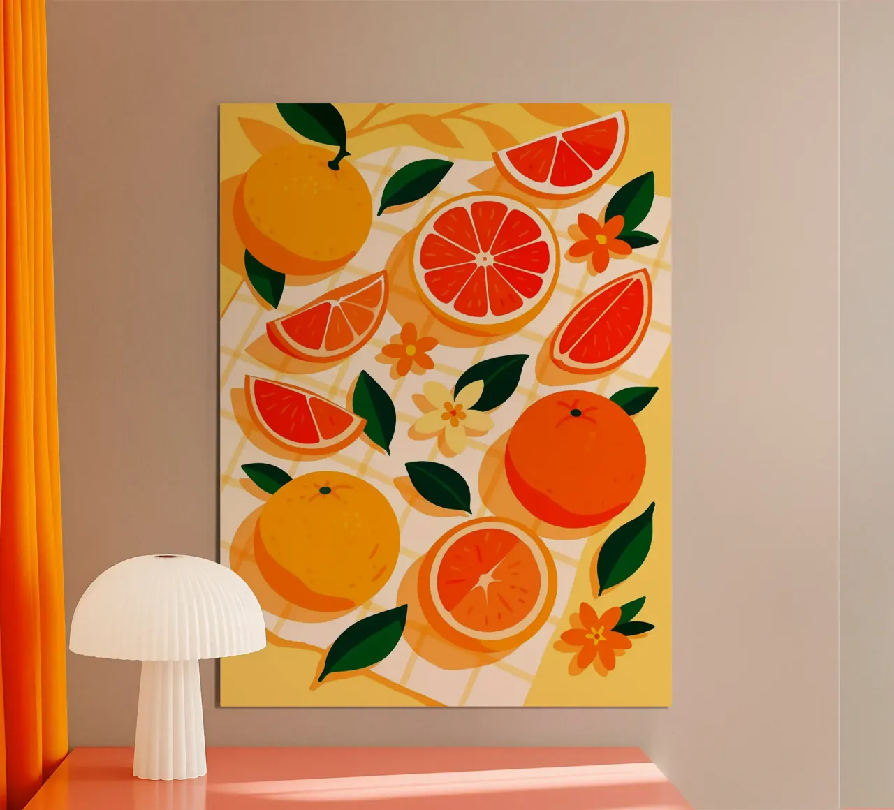 Grapefruit - Eine stilisierte Tischdekoration Poster von Sven B Strauss