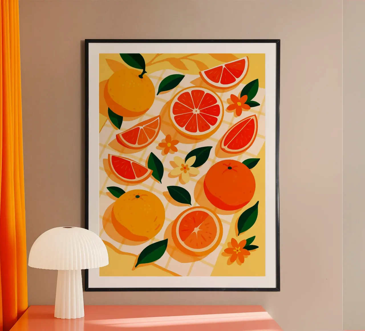 Grapefruit - Eine stilisierte Tischdekoration Poster von Sven B Strauss