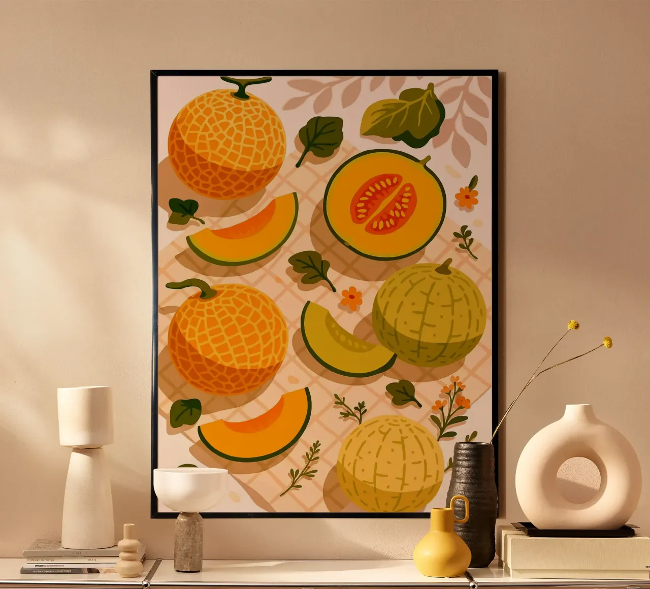 Melone muschiato - Una tavola stilizzata poster da Fletcher M Henry