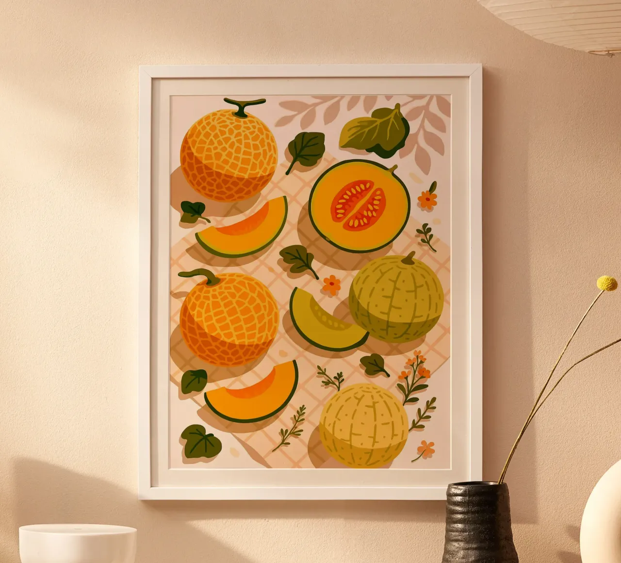 Melone muschiato - Una tavola stilizzata poster da Fletcher M Henry