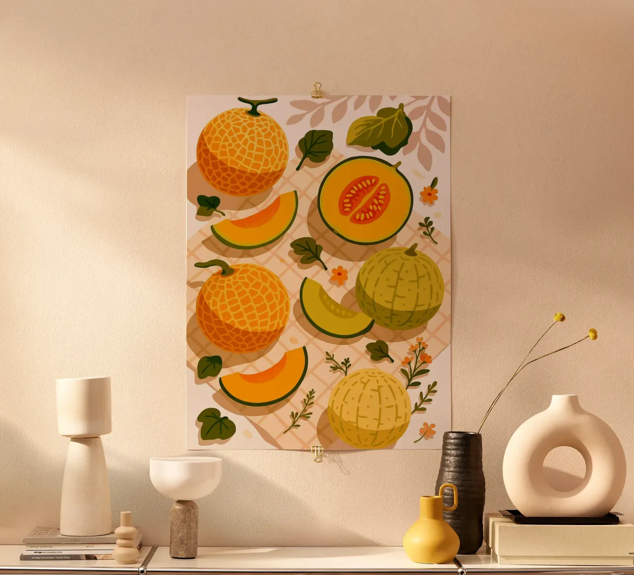 Melone muschiato - Una tavola stilizzata poster da Fletcher M Henry
