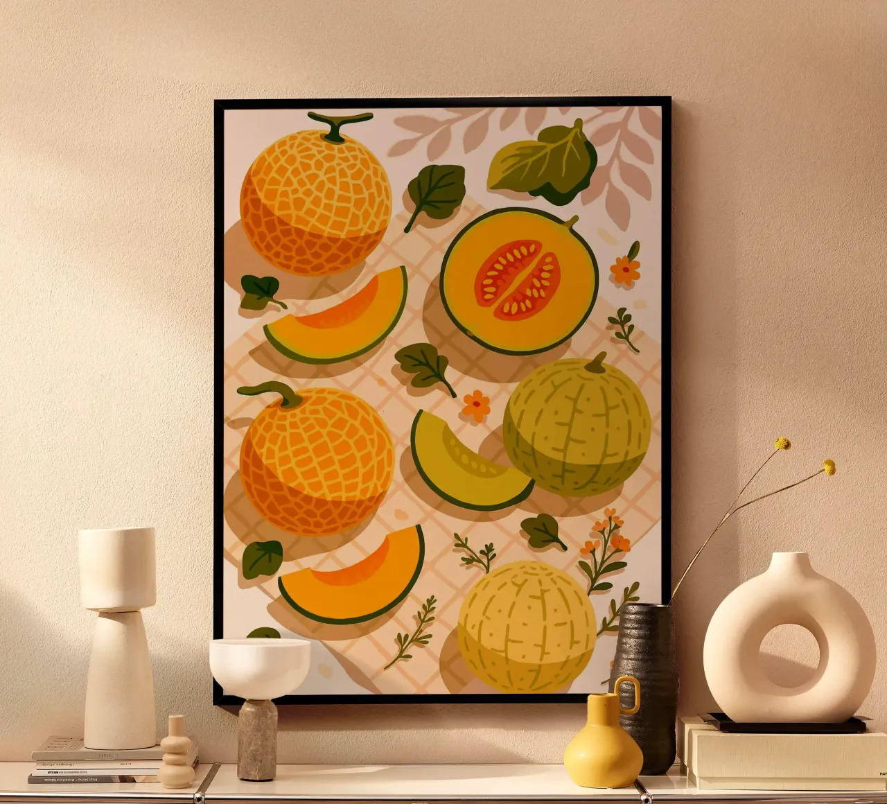 Melone muschiato - Una tavola stilizzata poster da Fletcher M Henry
