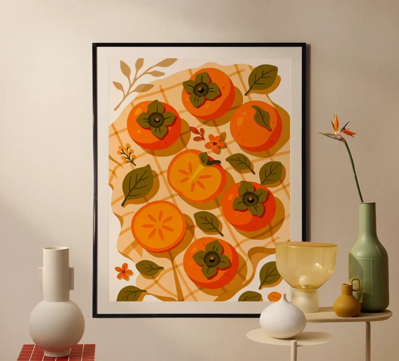 Persimmon - Una tavola stilizzata poster da Fletcher M Henry