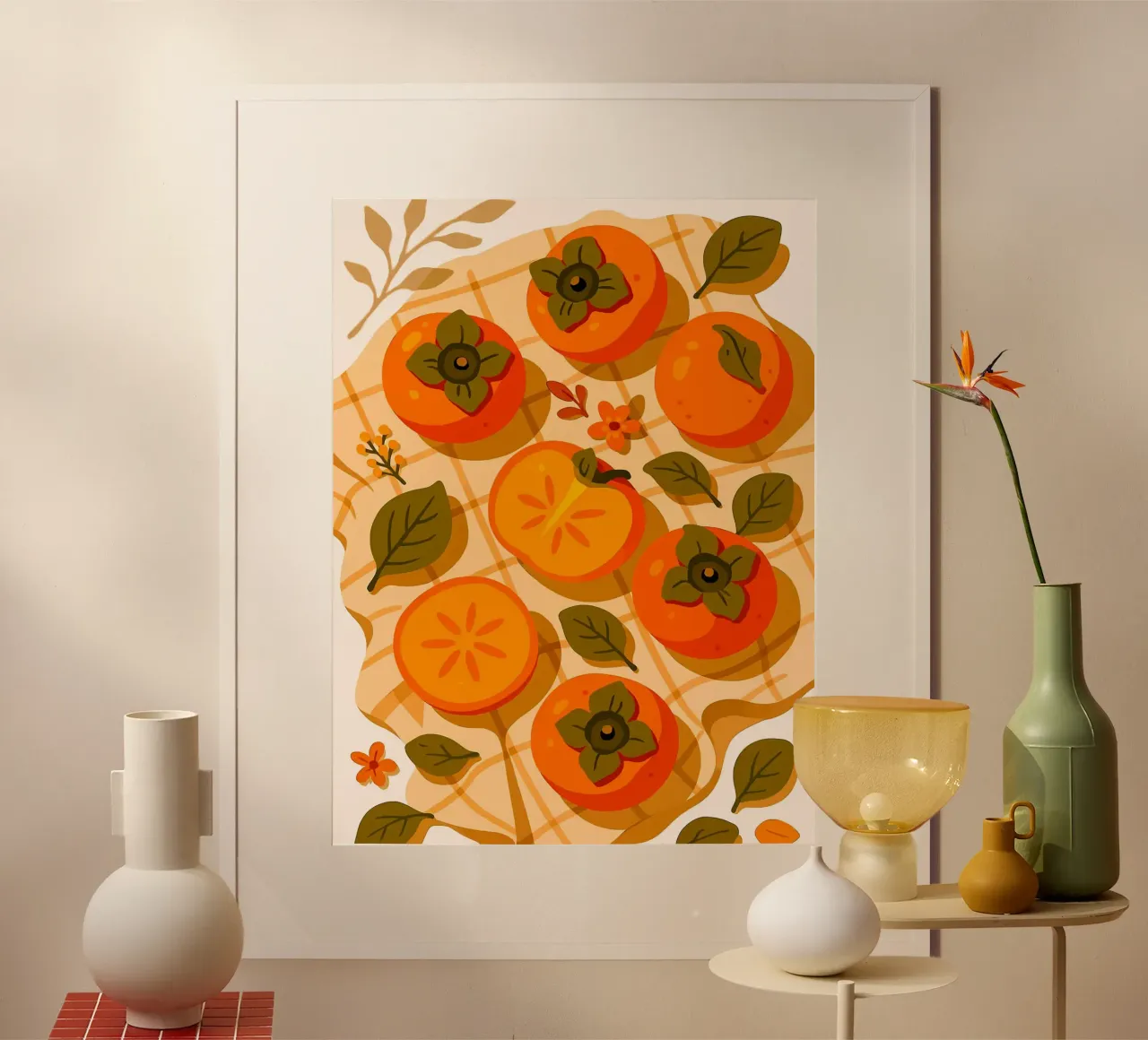 Persimmon - Una tavola stilizzata poster da Fletcher M Henry