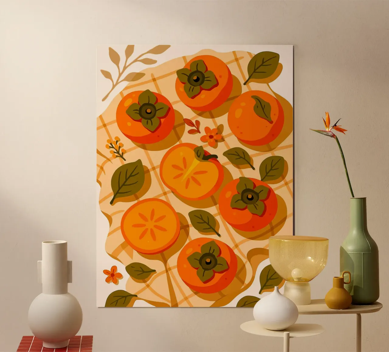 Persimmon - Una tavola stilizzata poster da Fletcher M Henry