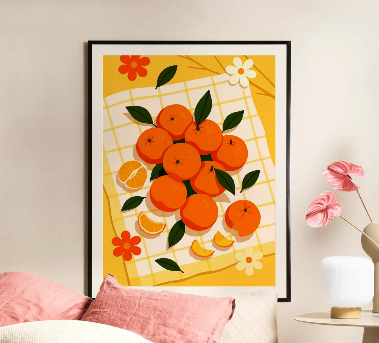 Arancia mandarino - Una tavola stilizzata poster da Fletcher M Henry