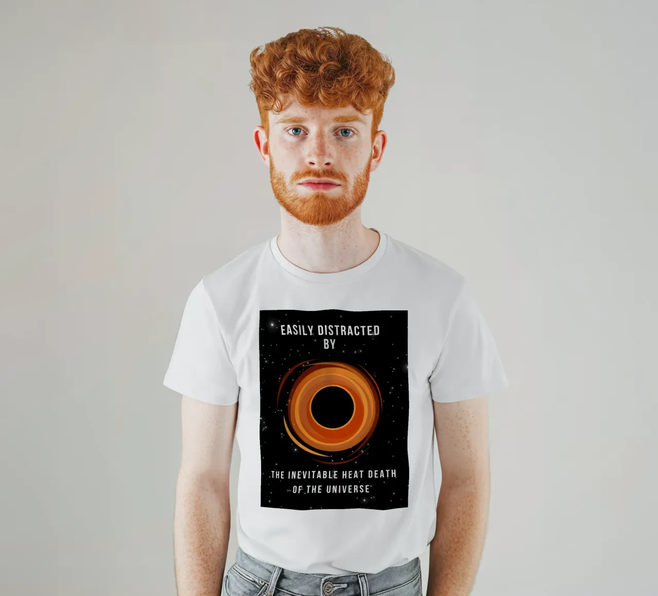 Easily Distracted by the Heat Death of the Universe t-shirt da Melty Shirts