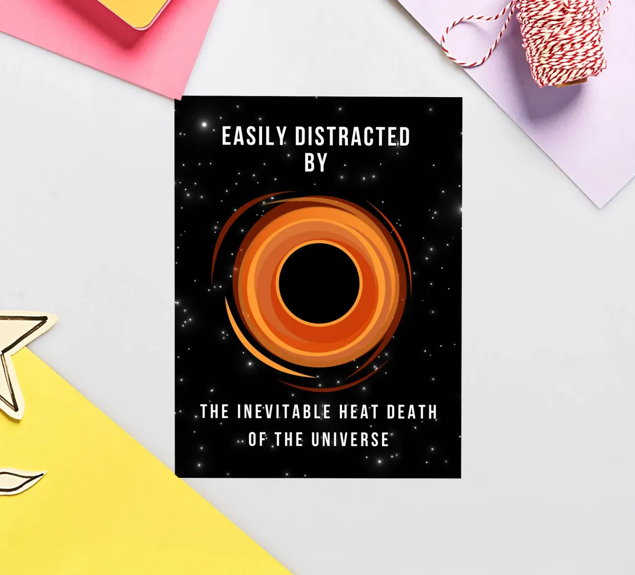 Easily Distracted by the Heat Death of the Universe adesivo da Melty Shirts