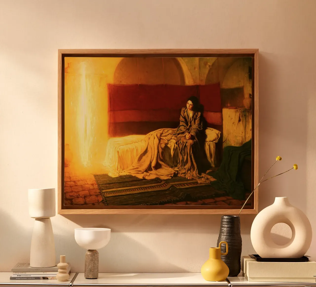 The Annunciation 1898 canvas met Baklijst van apoloprints