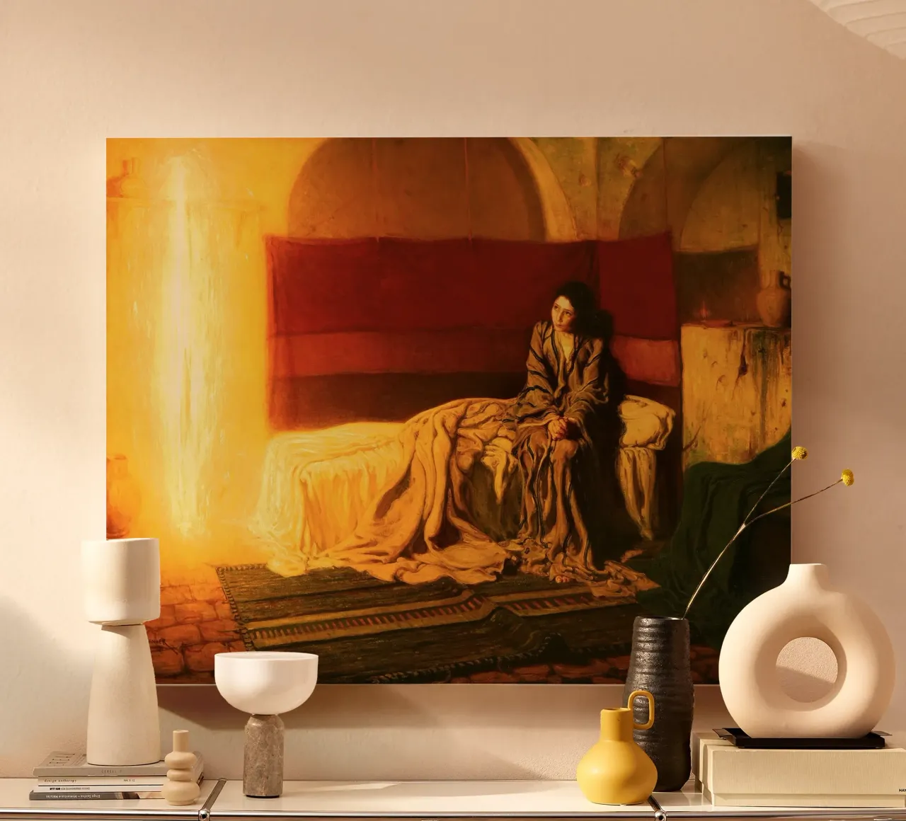 The Annunciation 1898 canvas met Baklijst van apoloprints