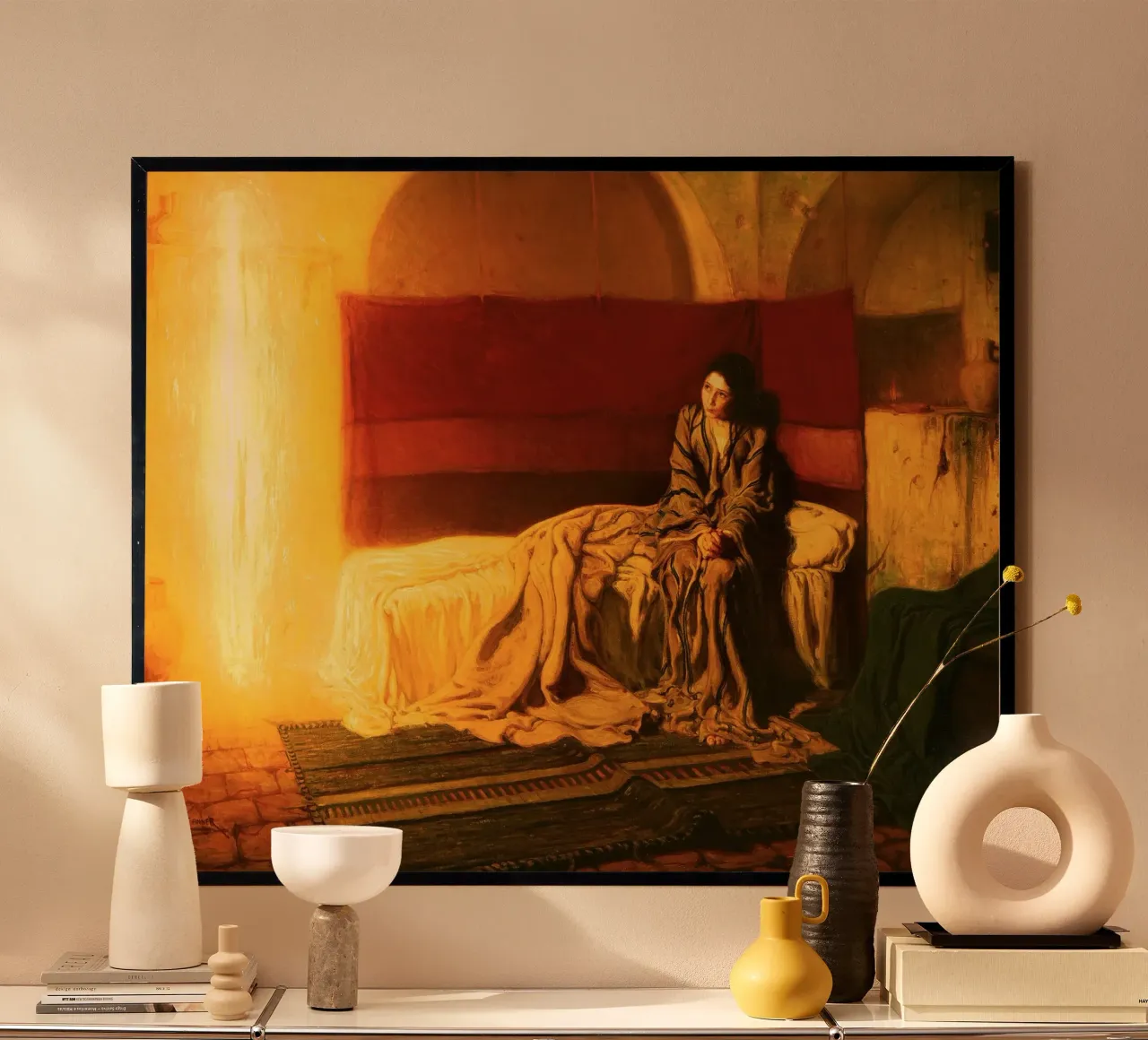 The Annunciation 1898 poster con telaio in plastica da apoloprints