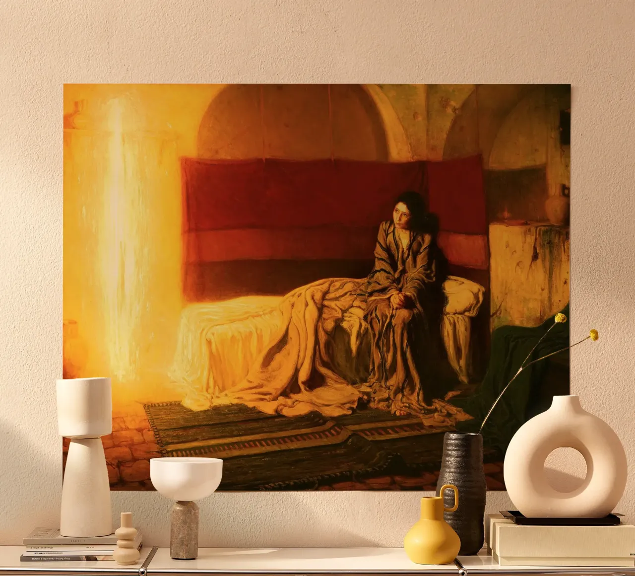The Annunciation 1898 poster con telaio in plastica da apoloprints