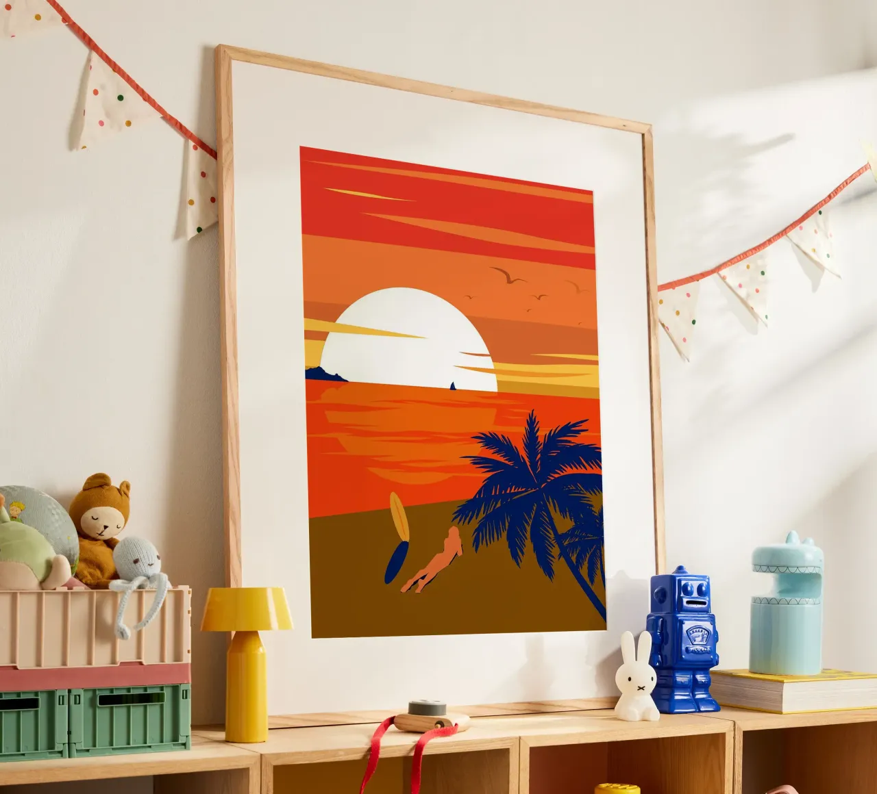 La Plage Arte minimale poster da Leon B Feierabend