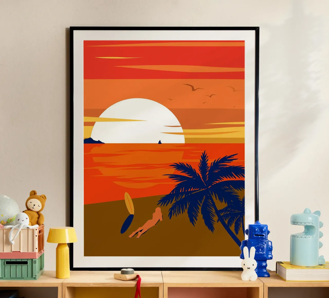 La Plage Arte minimale poster da Leon B Feierabend