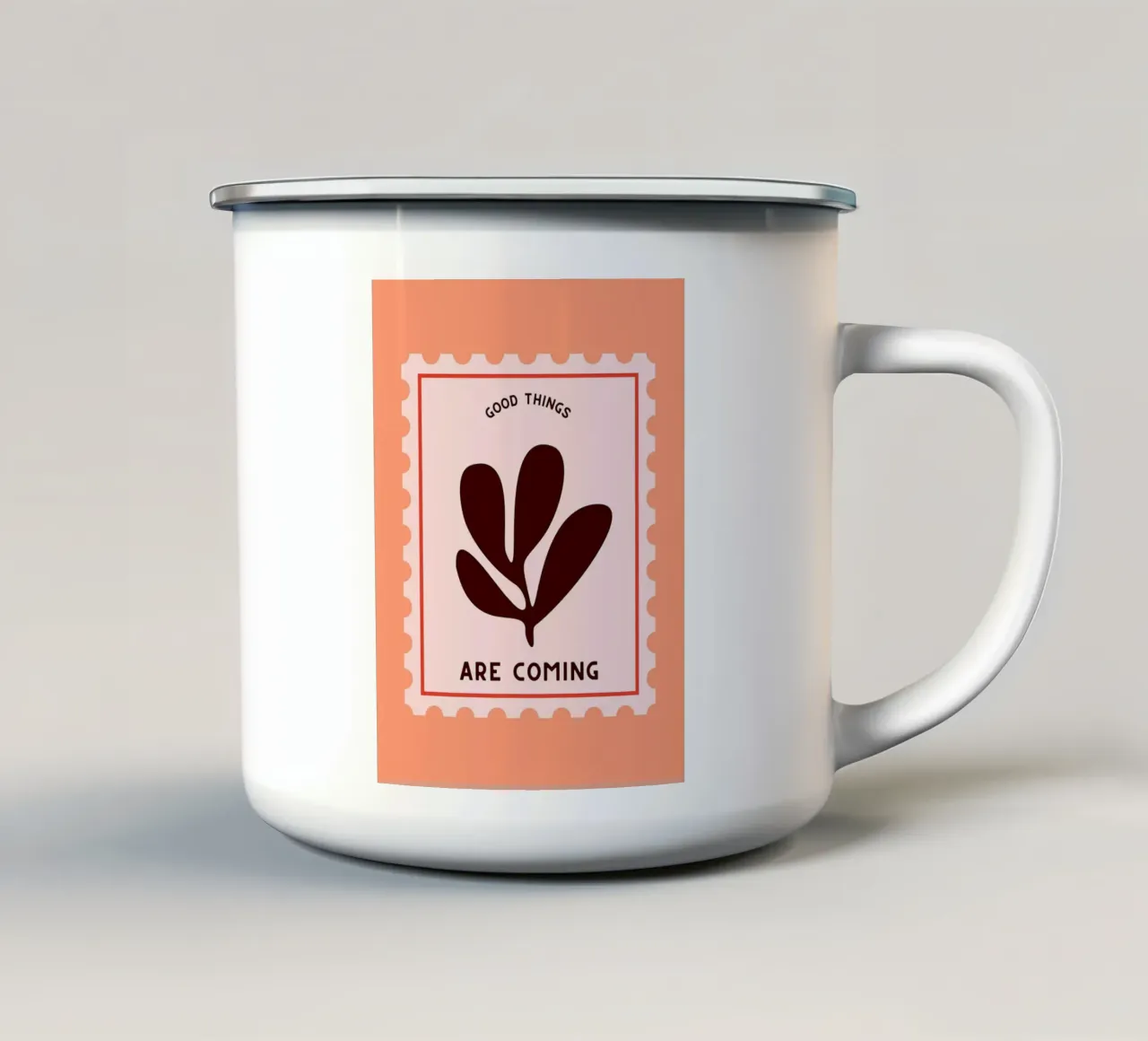 Le cose belle stanno arrivando tazza in smalto da Leonard R Sadler