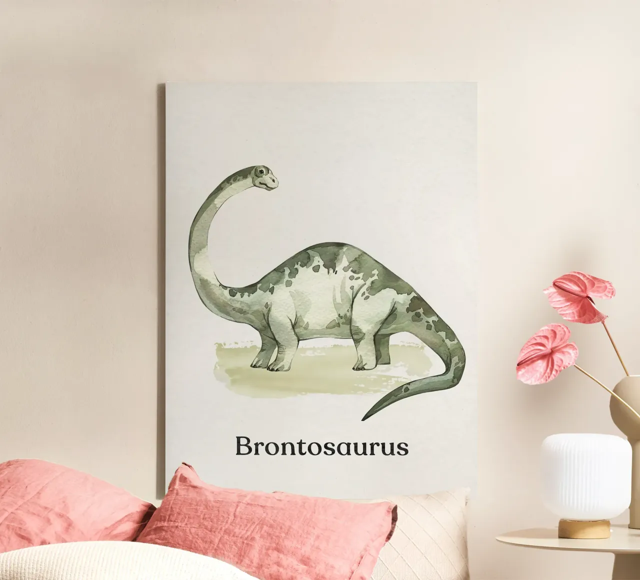 Brontosauro tela con Cornice a cassetta da Eldon S Kiser