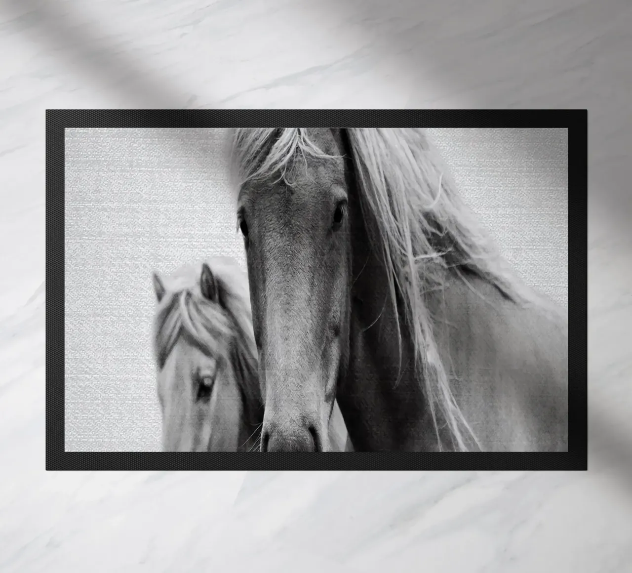 Cavalli in bianco e nero zerbino da Eldon S Kiser