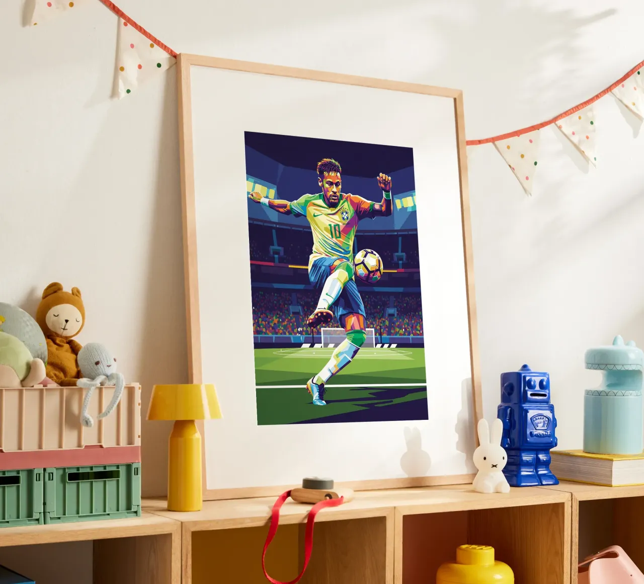 Neymar controlla la palla poster con telaio in plastica da Hantamrata