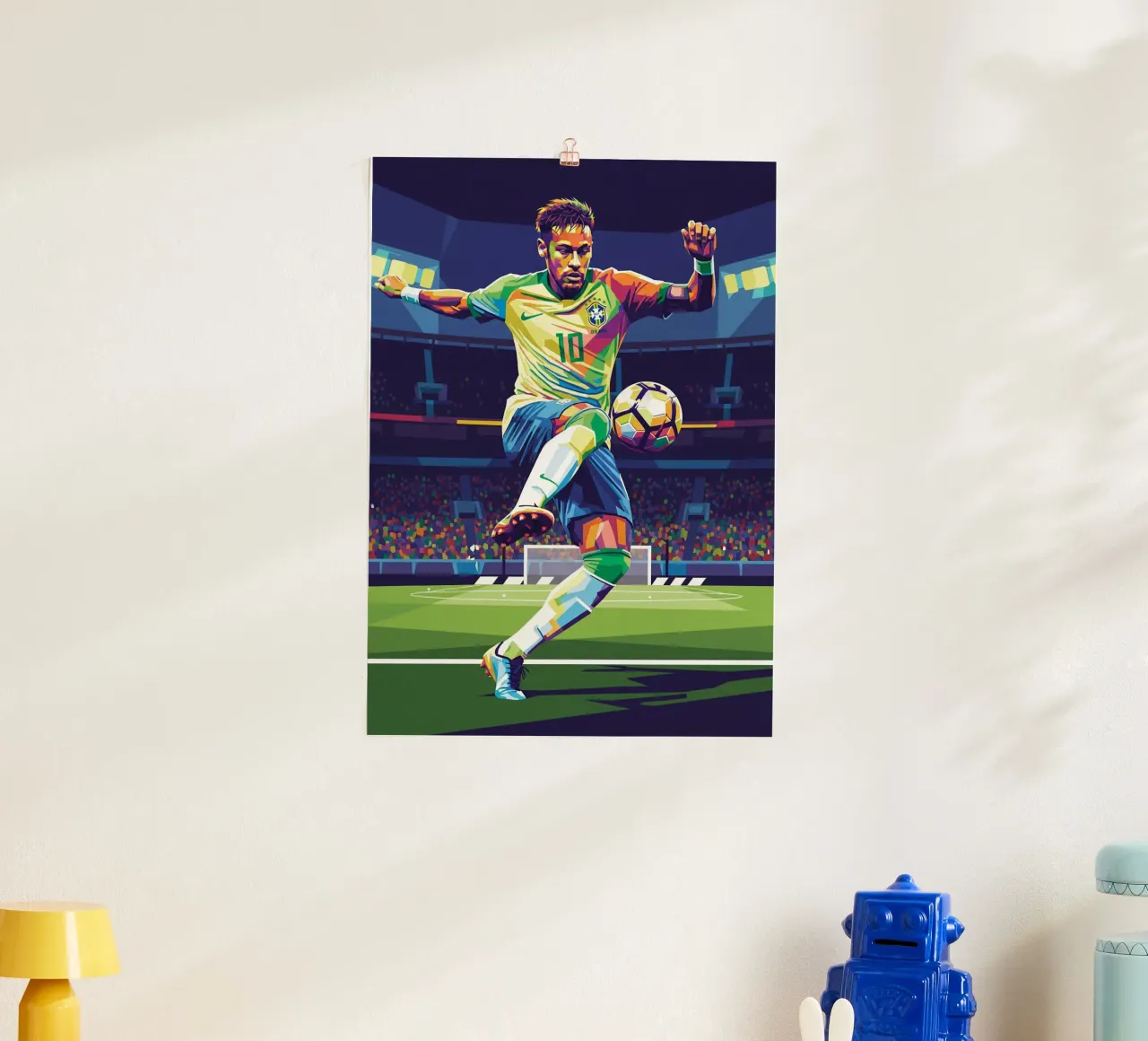Neymar controlla la palla poster con telaio in plastica da Hantamrata