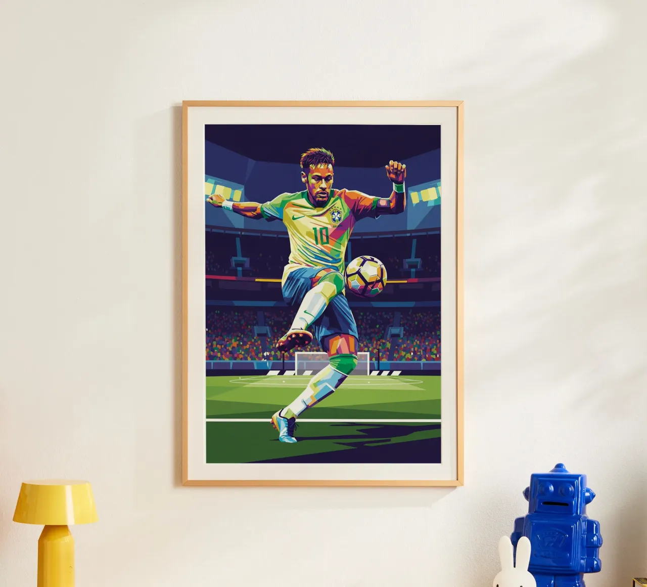 Neymar controlla la palla poster con telaio in plastica da Hantamrata