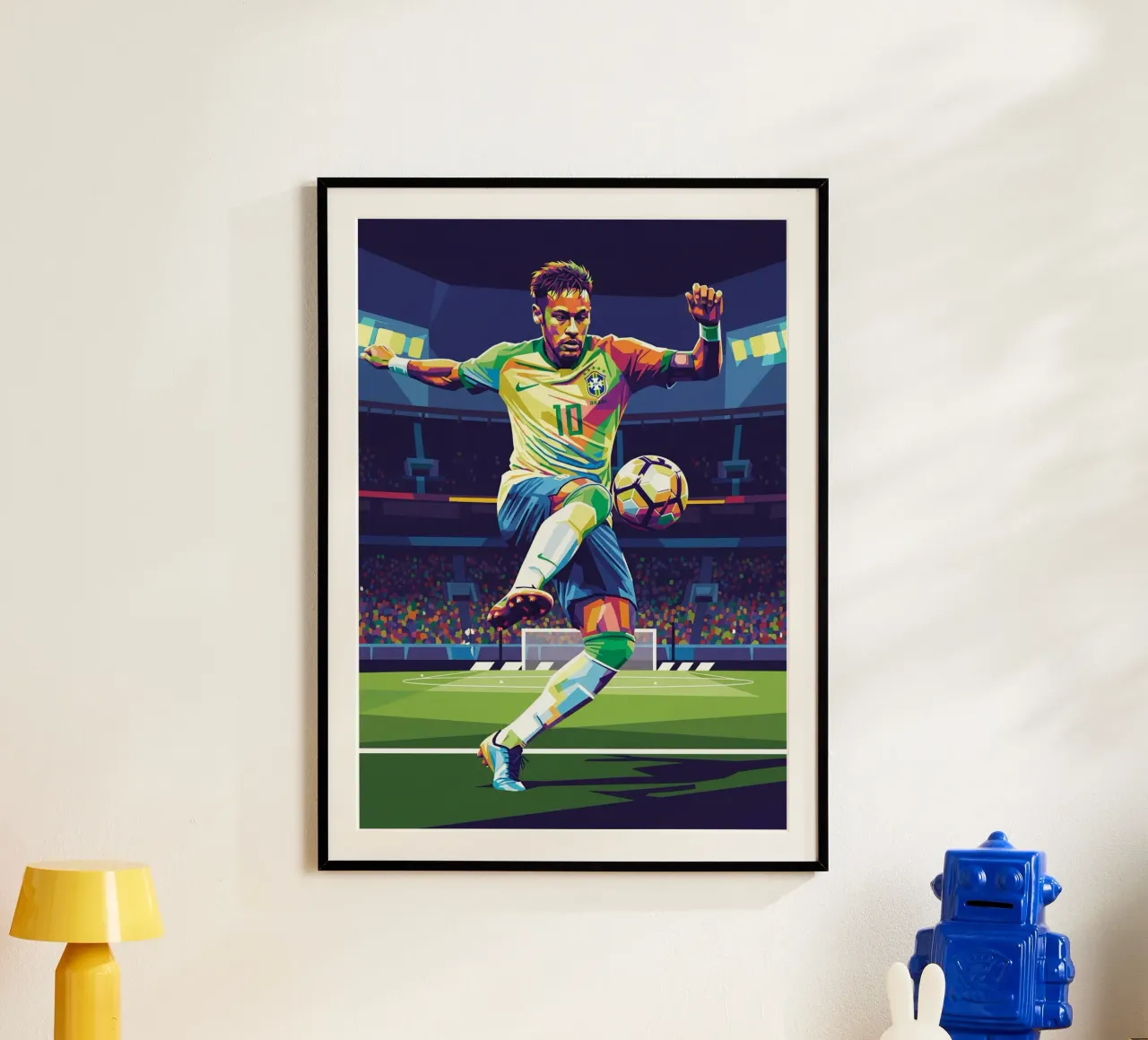 Neymar controlla la palla poster con telaio in plastica da Hantamrata