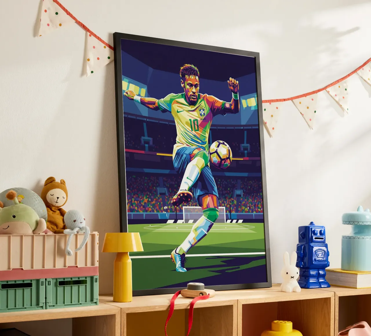 Neymar controlla la palla poster con telaio in plastica da Hantamrata