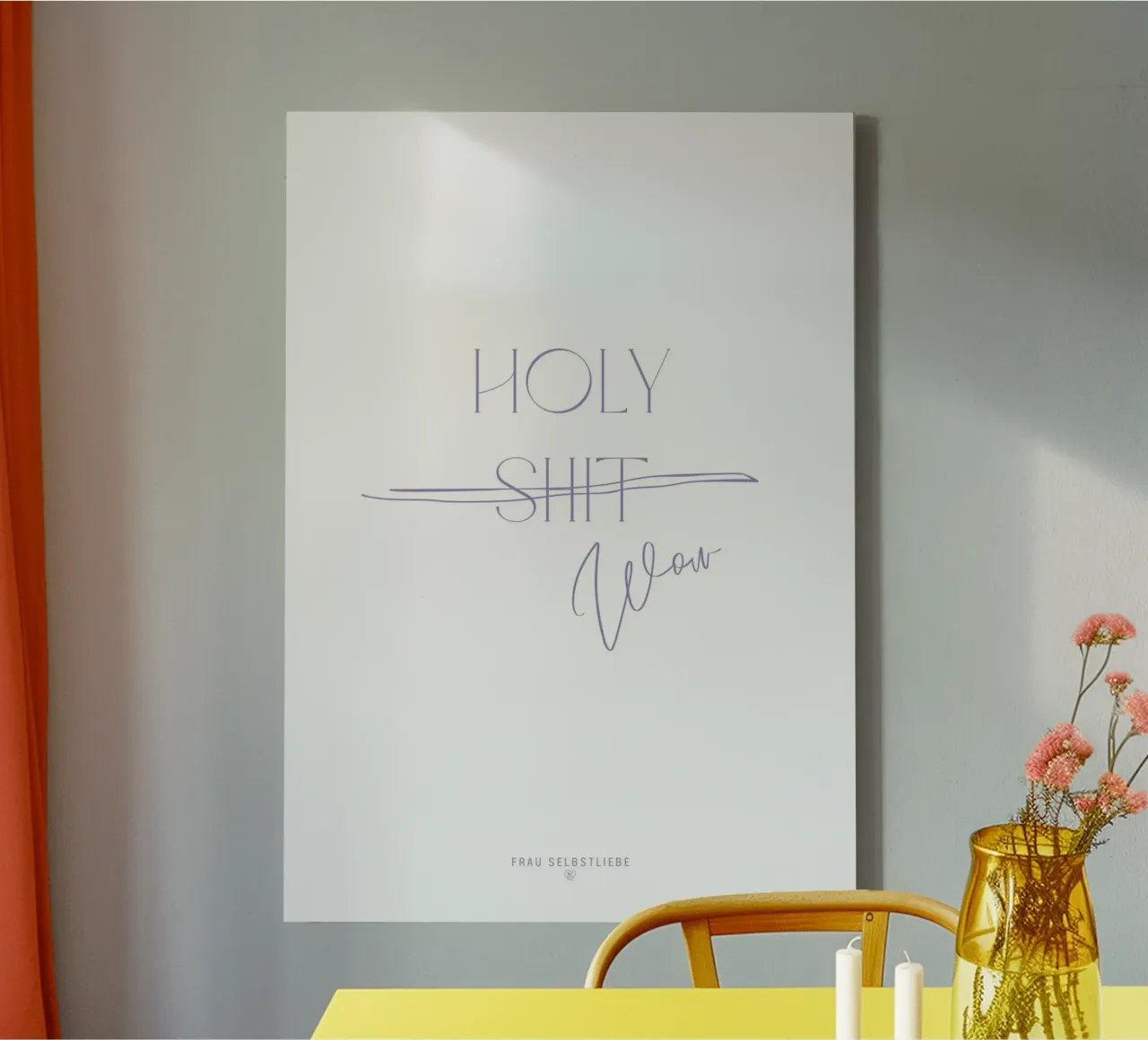 Holy WOW tela con Cornice a cassetta da Frau Selbstliebe
