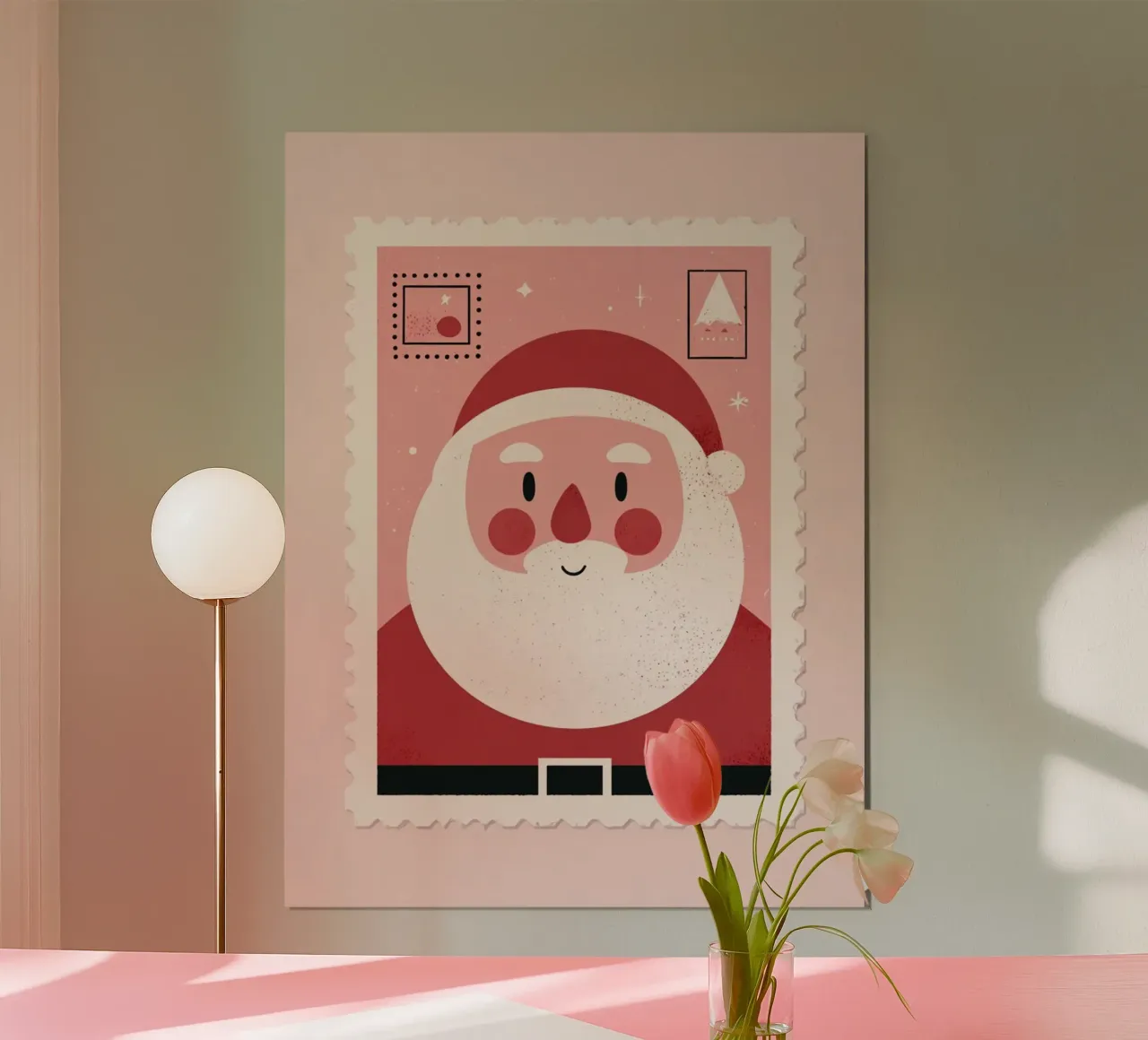 Santa Stamp poster da we line studio - art