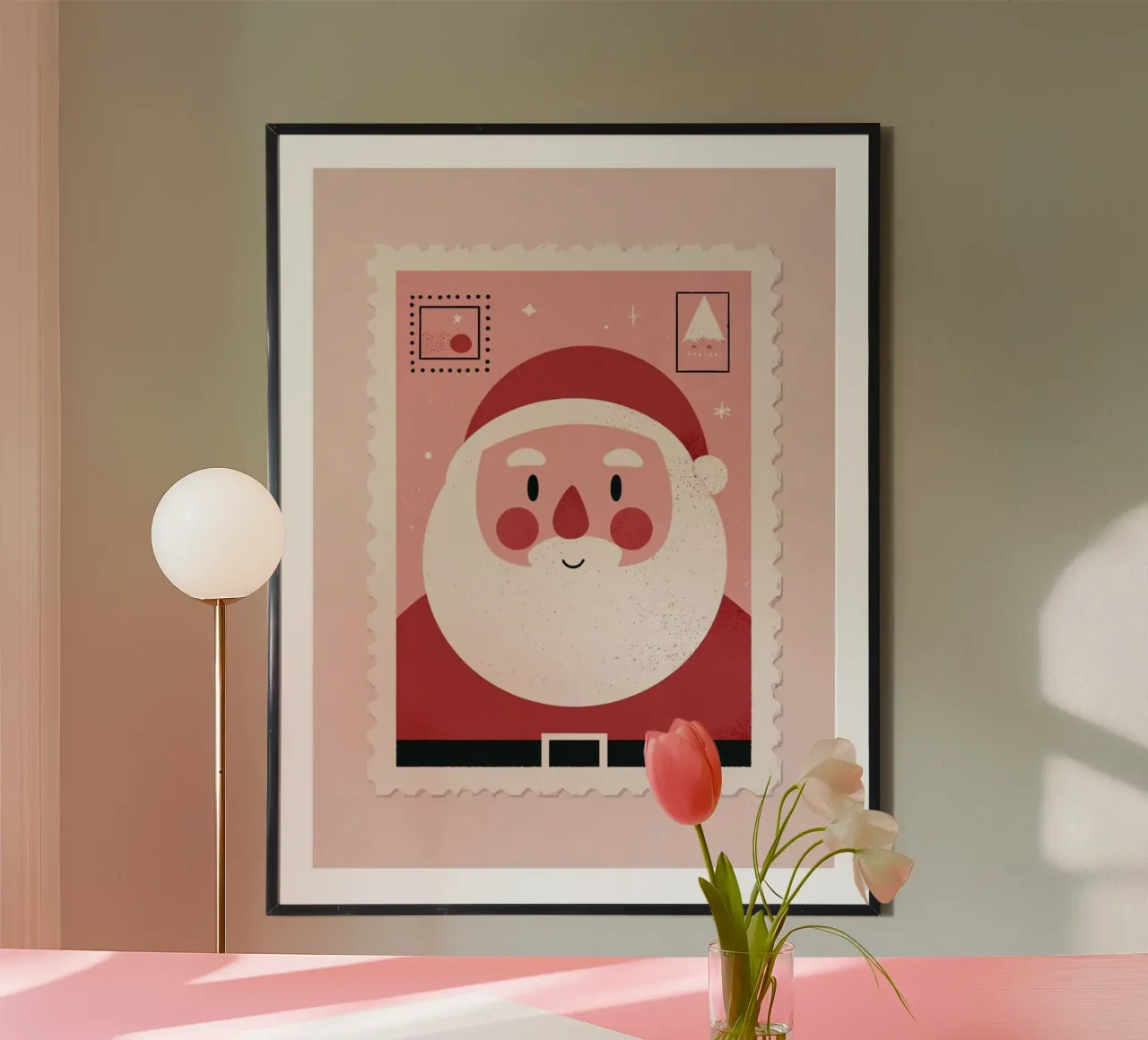 Santa Stamp poster da we line studio - art