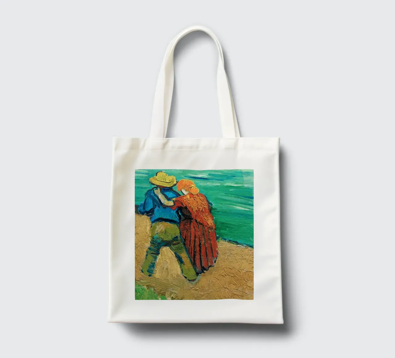 Van Gogh - Two Lovers in Arles (Fragment) borsa in juta da apoloprints