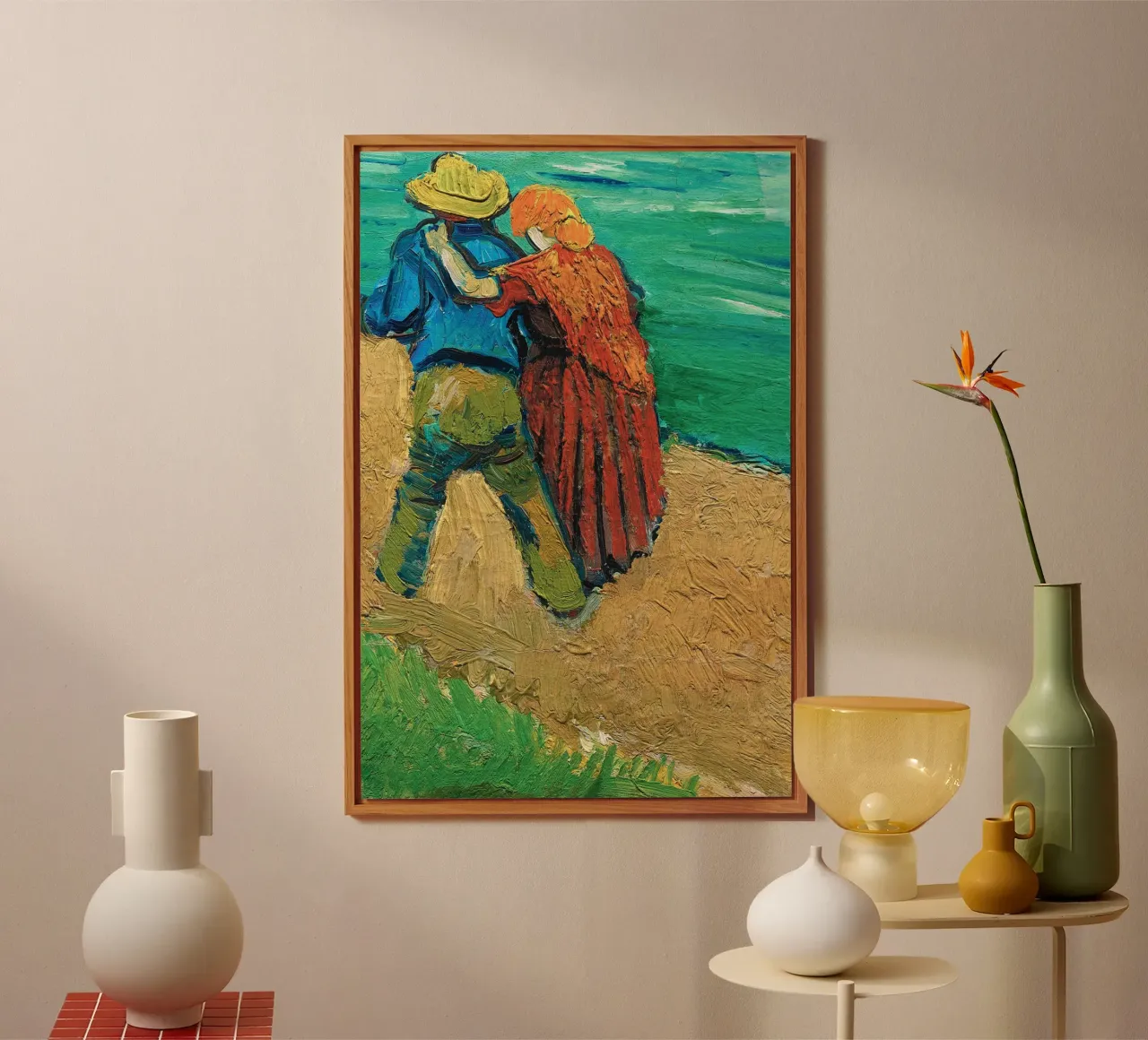 Van Gogh - Two Lovers in Arles (Fragment) alluminio dibond da apoloprints