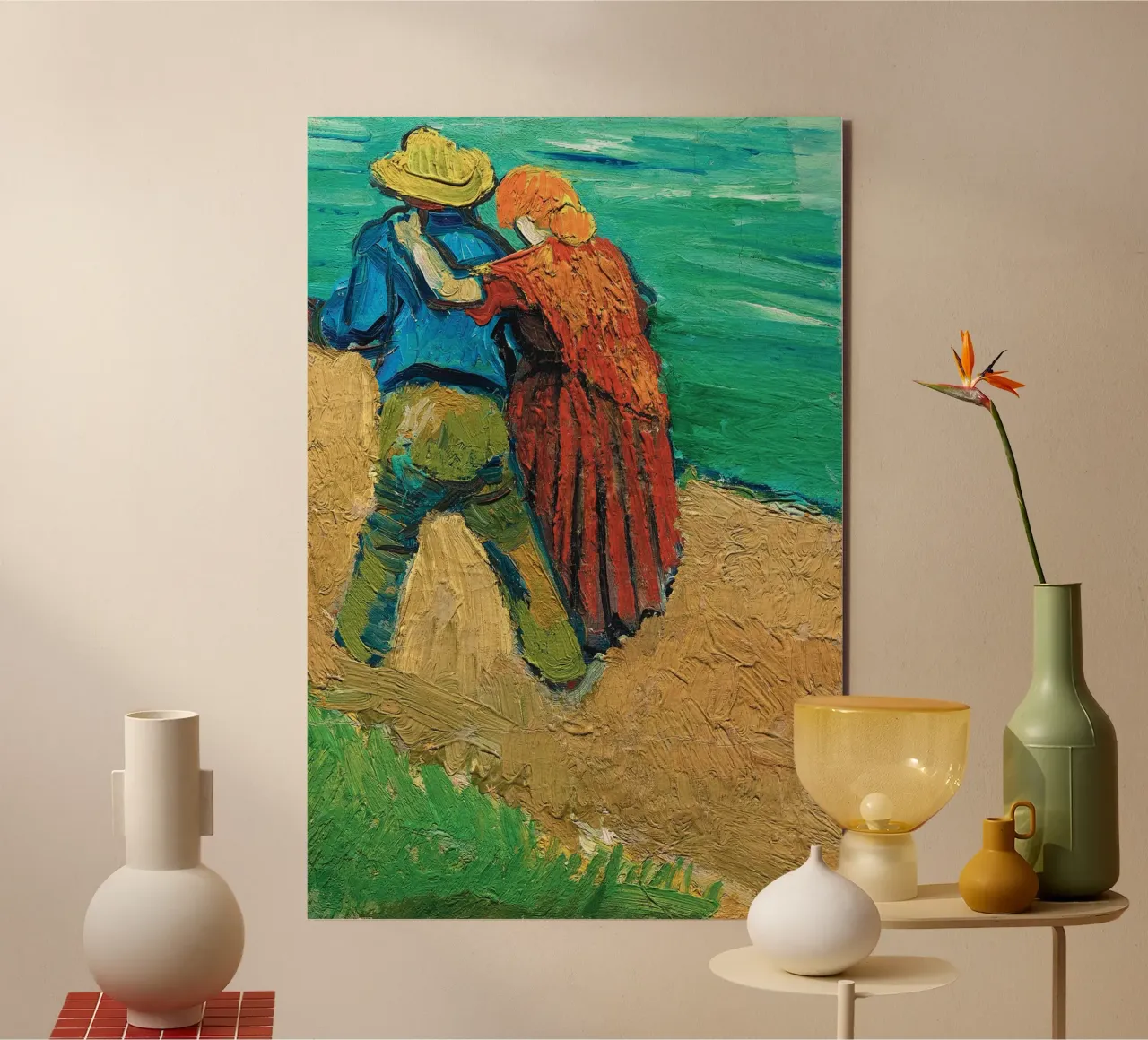 Van Gogh - Two Lovers in Arles (Fragment) alluminio dibond da apoloprints