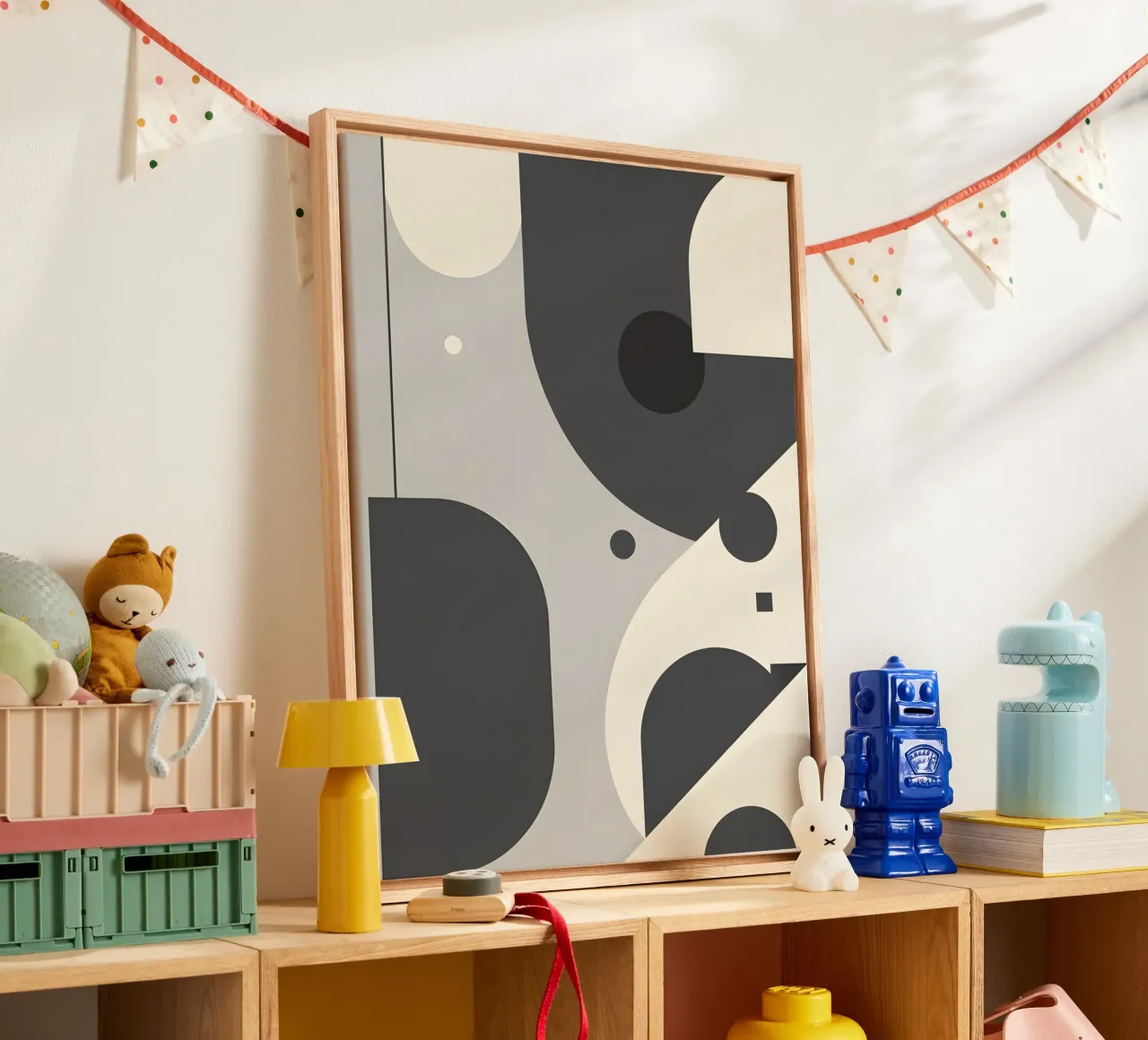 Monochrome Elegance canvas with Floater frame by The Green Room