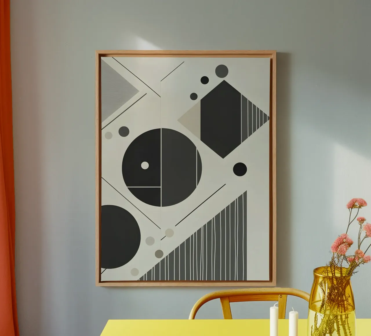 Monochrome elegantie canvas met Baklijst van The Green Room