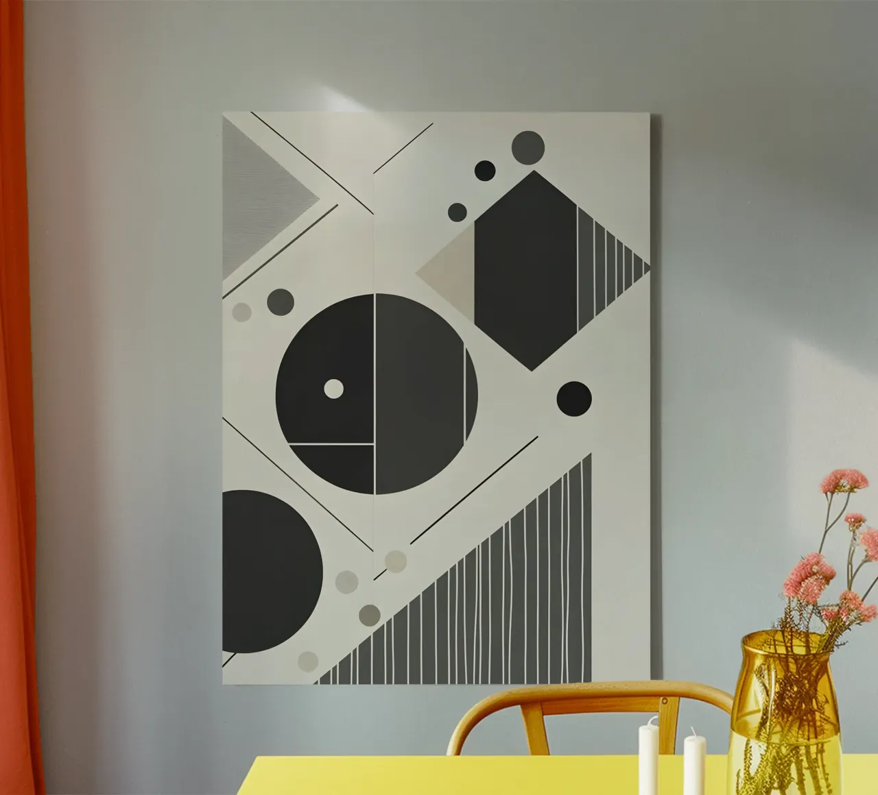 Monochrome elegantie canvas met Baklijst van The Green Room