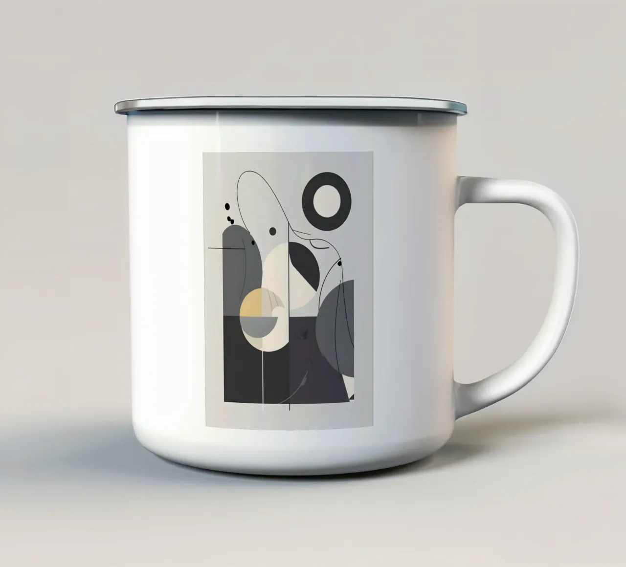 Eleganza monocromatica tazza in smalto da Botanical Gallery