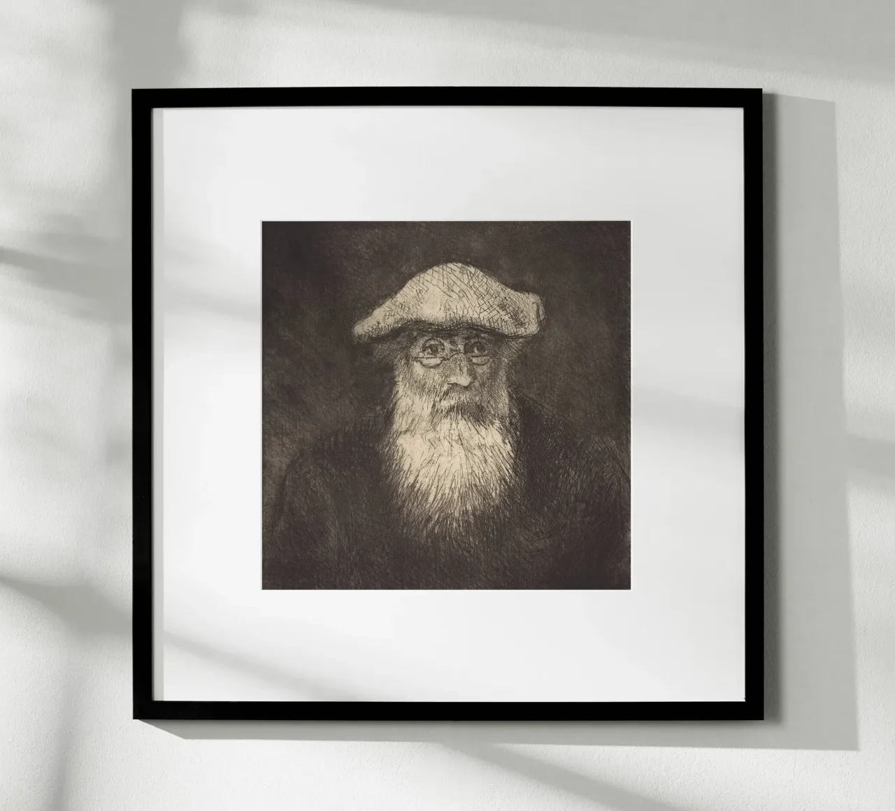 Self-Portrait 1890 - Camille Pissarro poster con telaio in alluminio da apoloprints