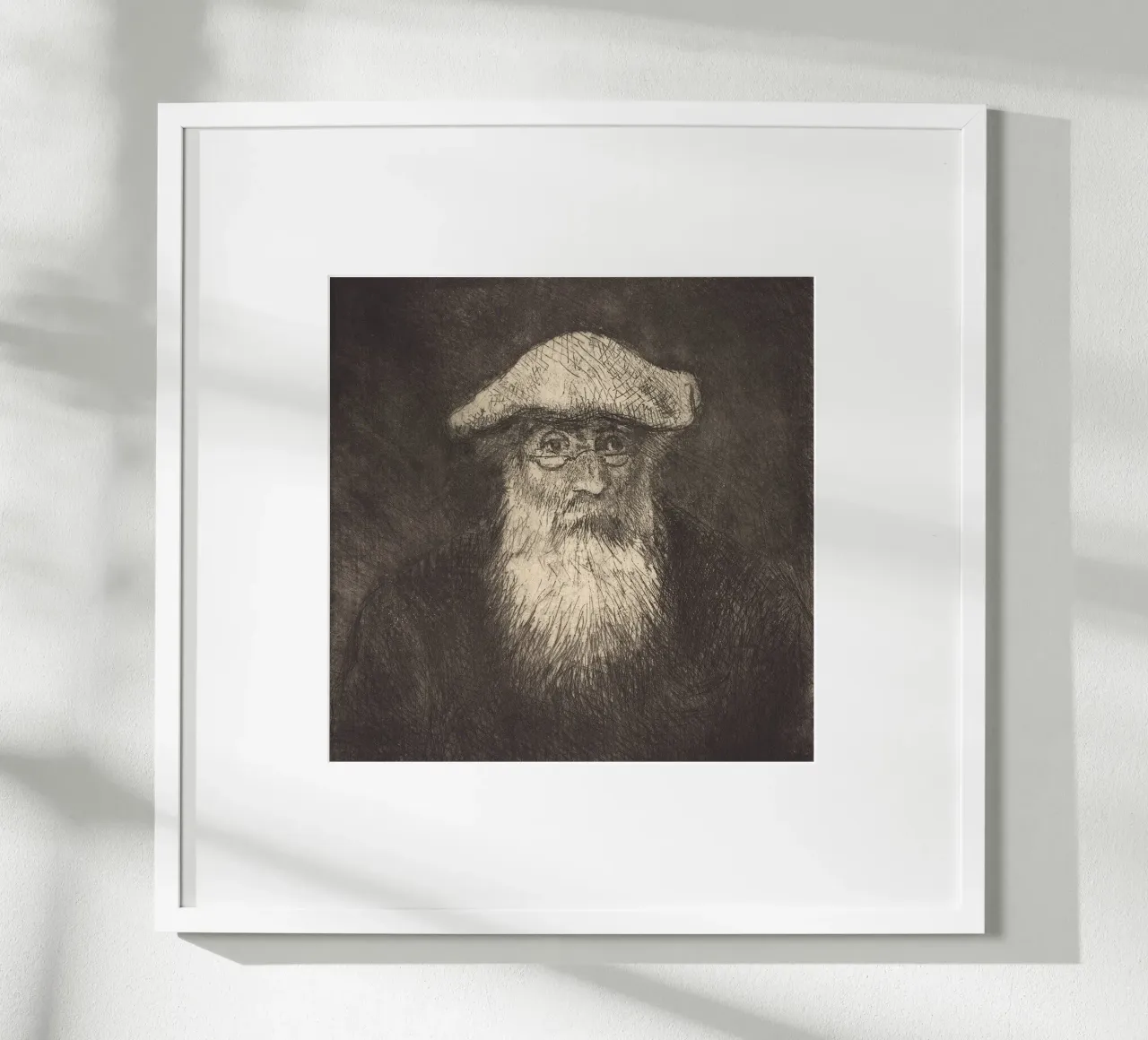 Self-Portrait 1890 - Camille Pissarro poster con telaio in alluminio da apoloprints