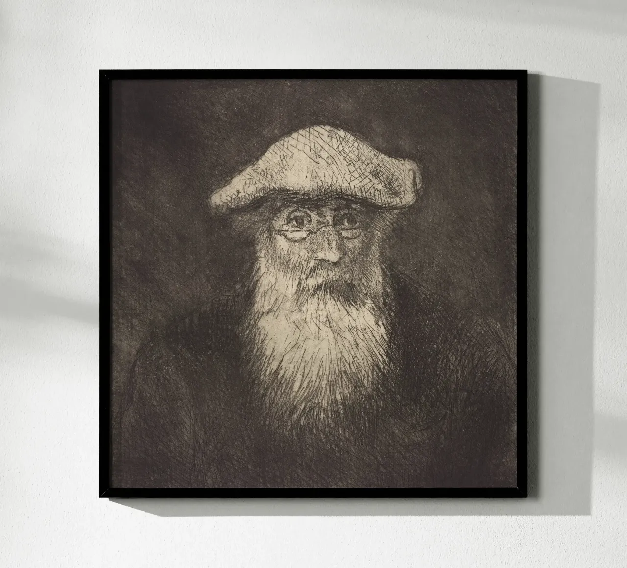 Self-Portrait 1890 - Camille Pissarro poster con telaio in alluminio da apoloprints